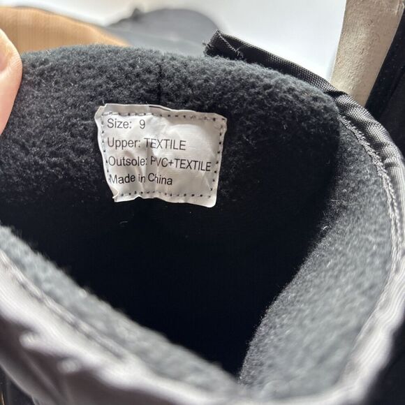 Olivia Miller Women’s Quilted Duck Boot Rain Booties Black Sz 9 Lace Up - Picture 7 of 7